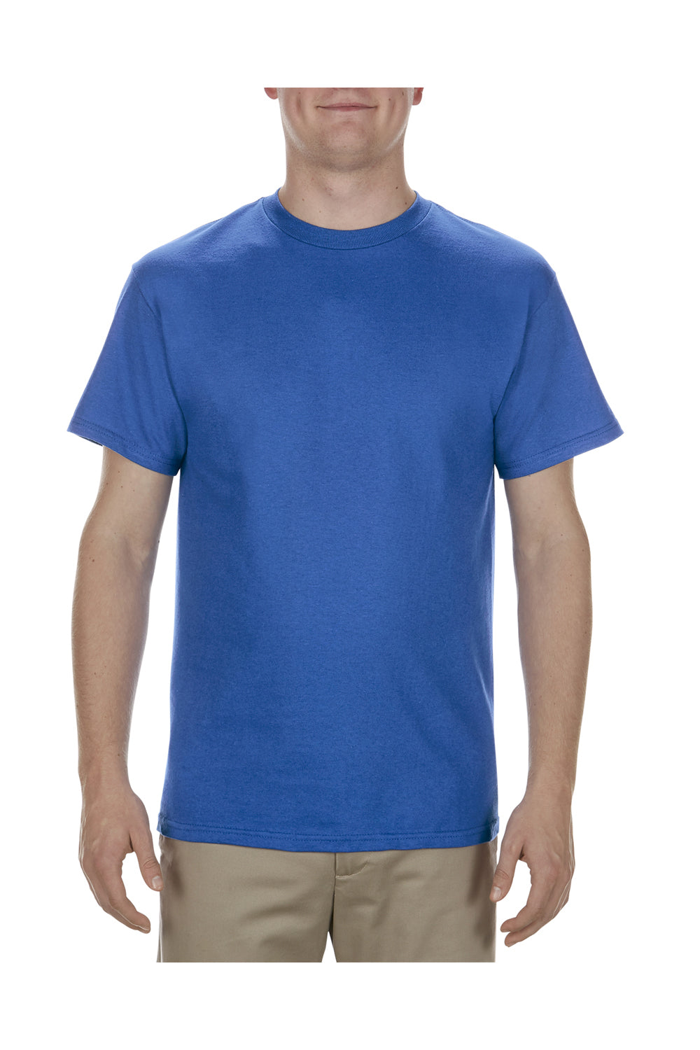 Alstyle AL1901 Mens Short Sleeve Crewneck T-Shirt Royal Blue Front