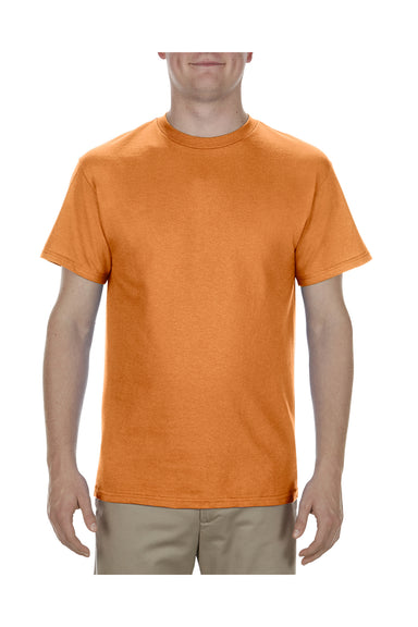 Alstyle AL1901 Mens Short Sleeve Crewneck T-Shirt Orange Front