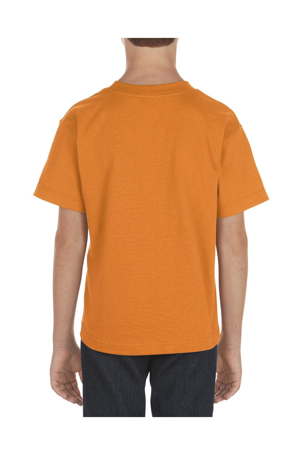 Alstyle AL3381 Youth Short Sleeve Crewneck T-Shirt Orange Back