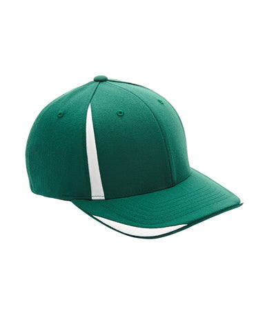 Team 365 ATB102 Mens Moisture Wicking Stretch Fit Hat Forest Green Front