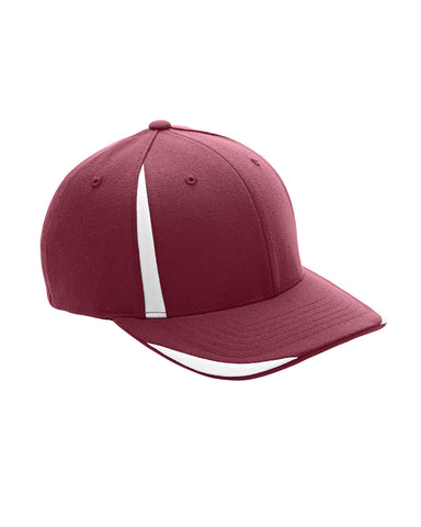 Team 365 ATB102 Mens Moisture Wicking Stretch Fit Hat Maroon Front