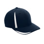 Team 365 Mens Moisture Wicking Stretch Fit Hat - Dark Navy Blue/White