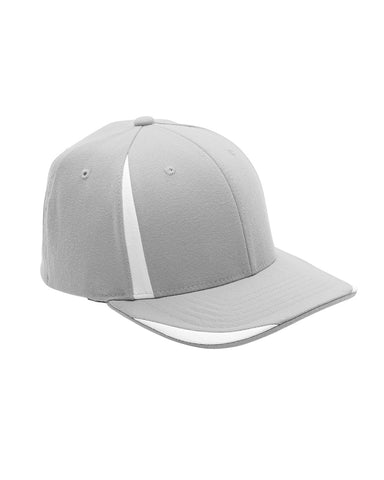 Team 365 ATB102 Mens Moisture Wicking Stretch Fit Hat Silver Grey Front