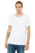 Bella + Canvas B3014 Mens Jersey Short Sleeve Crewneck T-Shirt White Front