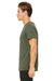 Bella + Canvas B3014 Mens Jersey Short Sleeve Crewneck T-Shirt Military Green Side