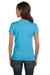 Bella + Canvas B6005 Womens Jersey Short Sleeve V-Neck T-Shirt Ocean Blue Back