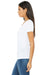 Bella + Canvas B6035 Womens Jersey Short Sleeve Deep V-Neck T-Shirt White Side