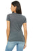 Bella + Canvas B6035 Womens Jersey Short Sleeve Deep V-Neck T-Shirt Charcoal Grey Marble Back