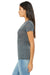 Bella + Canvas B6035 Womens Jersey Short Sleeve Deep V-Neck T-Shirt Charcoal Grey Marble Side