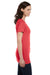 Bella + Canvas B6035 Womens Jersey Short Sleeve Deep V-Neck T-Shirt Coral Orange Side