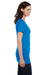 Bella + Canvas B6035 Womens Jersey Short Sleeve Deep V-Neck T-Shirt Neon Blue Side