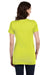 Bella + Canvas B6035 Womens Jersey Short Sleeve Deep V-Neck T-Shirt Neon Yellow Back