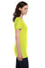 Bella + Canvas B6035 Womens Jersey Short Sleeve Deep V-Neck T-Shirt Neon Yellow Side