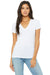 Bella + Canvas B6035 Womens Jersey Short Sleeve Deep V-Neck T-Shirt Ash Grey Front