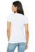 Bella + Canvas B6035 Womens Jersey Short Sleeve Deep V-Neck T-Shirt Ash Grey Back