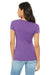 Bella + Canvas B8413 Womens Short Sleeve Crewneck T-Shirt Purple Back
