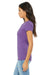 Bella + Canvas B8413 Womens Short Sleeve Crewneck T-Shirt Purple Side