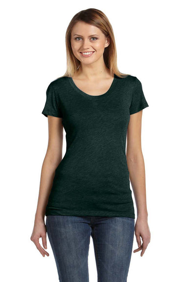 Bella + Canvas B8413 Womens Short Sleeve Crewneck T-Shirt Emerald Green Front