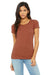Bella + Canvas B8413 Womens Short Sleeve Crewneck T-Shirt Clay Red Front
