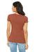 Bella + Canvas B8413 Womens Short Sleeve Crewneck T-Shirt Clay Red Back