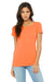 Bella + Canvas B8413 Womens Short Sleeve Crewneck T-Shirt Orange Front