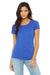 Bella + Canvas B8413 Womens Short Sleeve Crewneck T-Shirt Royal Blue Front