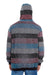 Burnside B8603 Mens Printed Stripe Marl Hooded Sweatshirt Hoodie Red/Black Back