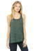 Bella + Canvas B8800 Womens Flowy Tank Top Forest Green Marble Front