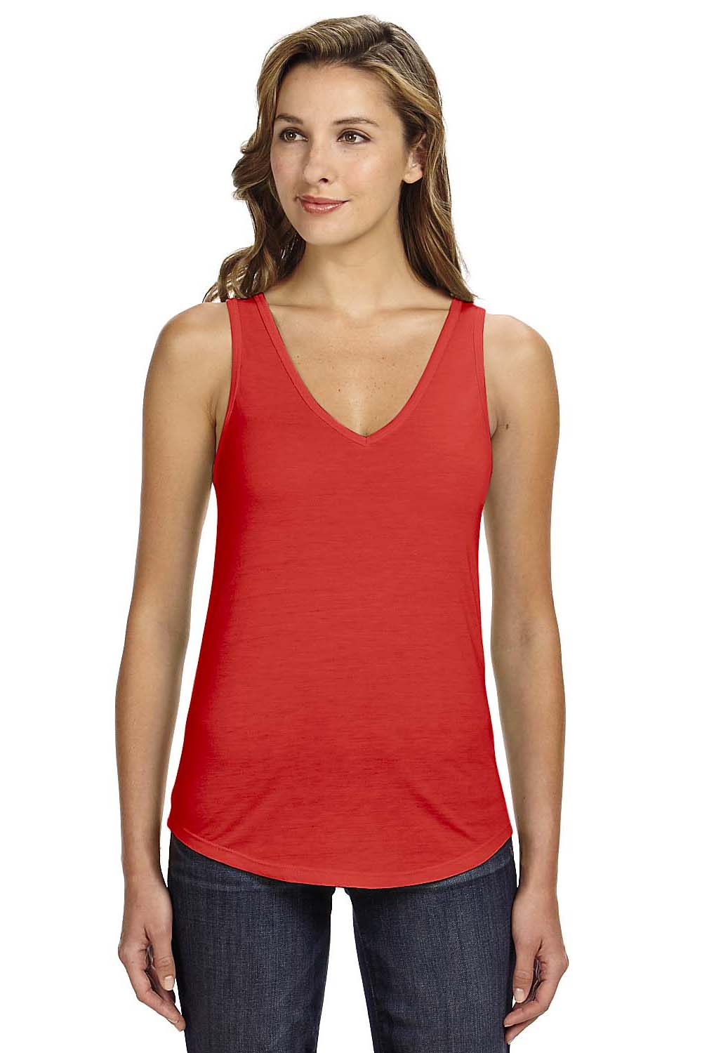 Bella + Canvas B8805 Womens Flowy Tank Top Red Front