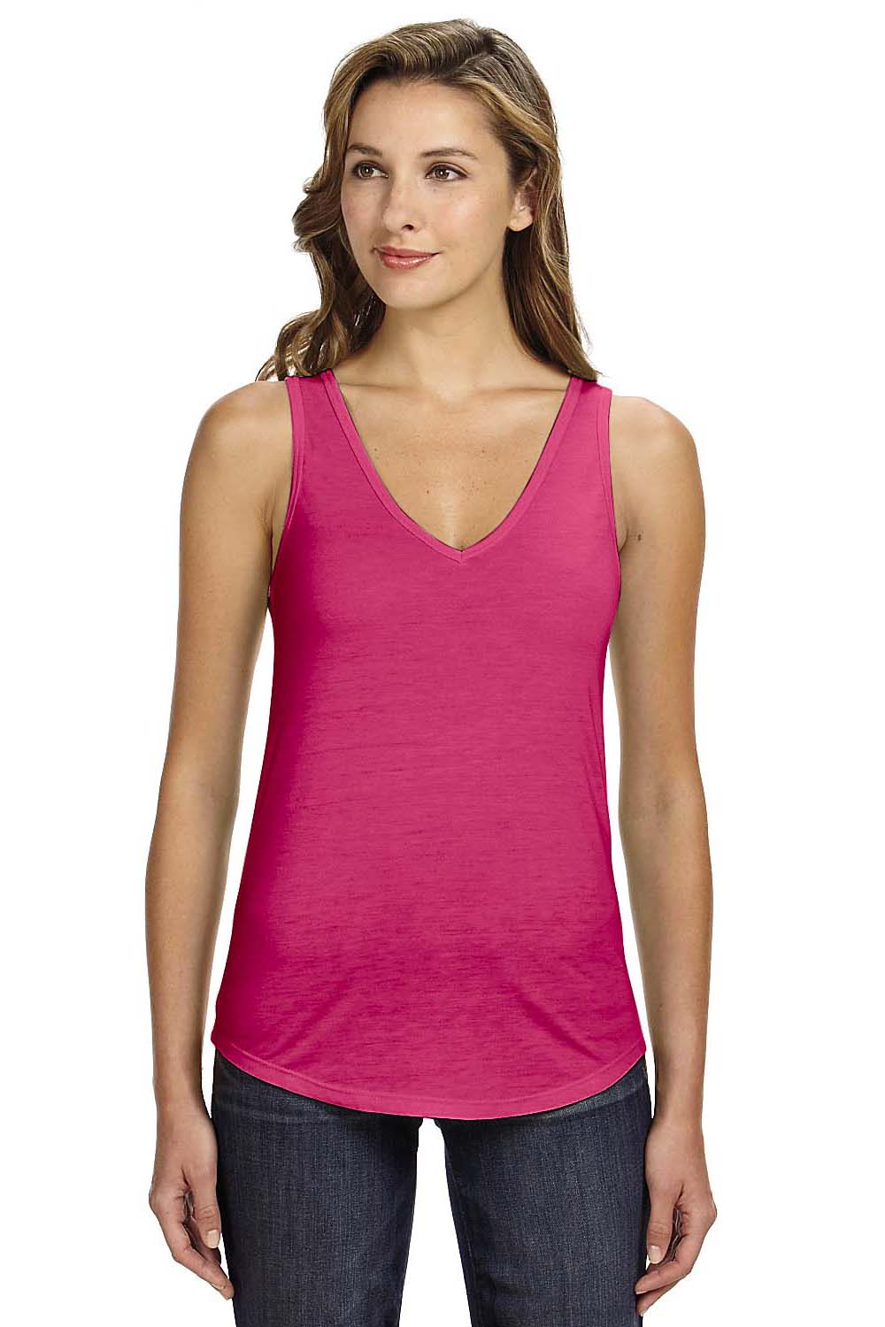Bella + Canvas B8805 Womens Flowy Tank Top Berry Pink Front
