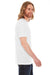 American Apparel BB401 Mens USA Made Short Sleeve Crewneck T-Shirt White Side