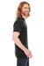 American Apparel BB401 Mens USA Made Short Sleeve Crewneck T-Shirt Heather Black Side