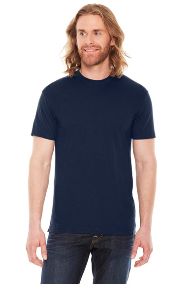 American Apparel BB401 Mens USA Made Short Sleeve Crewneck T-Shirt Navy Blue Front