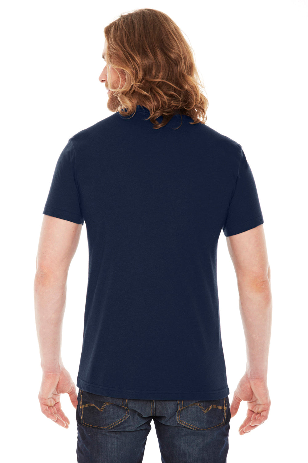 American Apparel BB401 Mens USA Made Short Sleeve Crewneck T-Shirt Navy Blue Back
