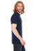 American Apparel BB401 Mens USA Made Short Sleeve Crewneck T-Shirt Navy Blue Side
