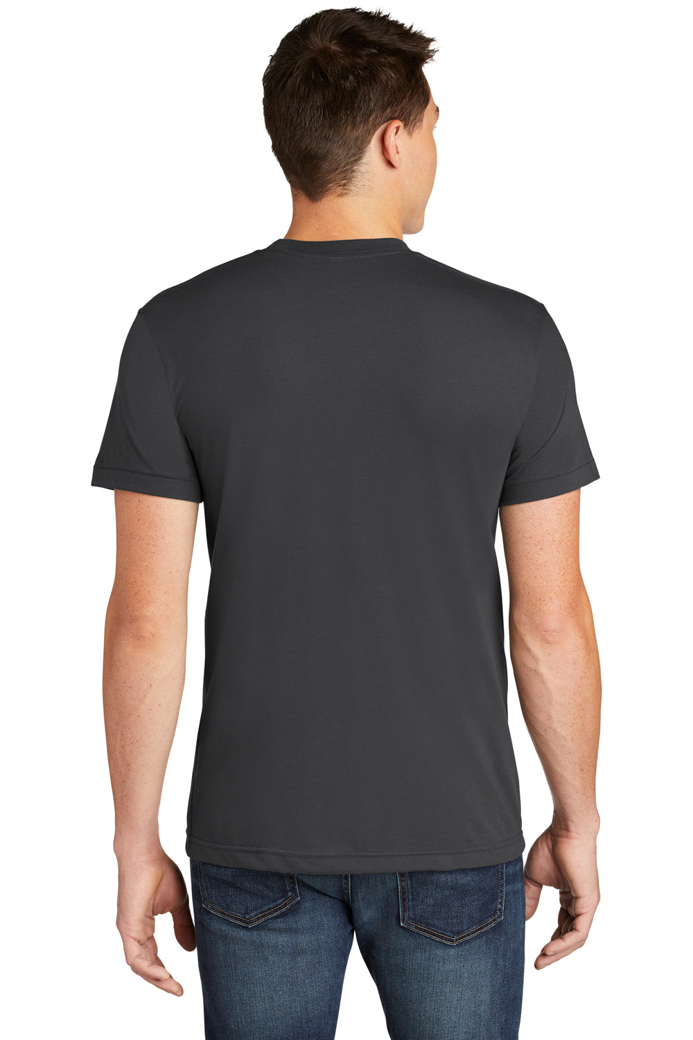 American Apparel BB401W Mens Short Sleeve Crewneck T-Shirt Asphalt Grey Back