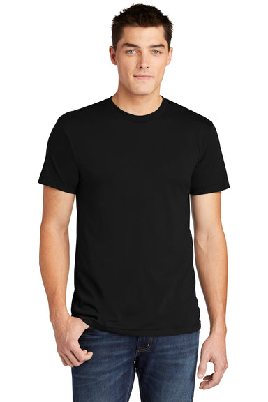 American Apparel BB401W Mens Short Sleeve Crewneck T-Shirt Black Front
