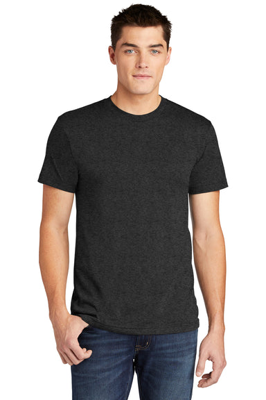 American Apparel BB401W Mens Short Sleeve Crewneck T-Shirt Heather Black Front