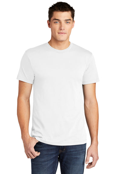 American Apparel BB401W Mens Short Sleeve Crewneck T-Shirt White Front