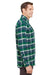 Backpacker BP7091 Mens Stretch Flannel Long Sleeve Button Down Shirt w/ Double Pockets Forest Green Side
