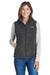 Columbia C1023 Womens Benton Springs Full Zip Fleece Vest Charcoal Grey Front