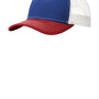 Port Authority Mens Adjustable Trucker Hat - Patriot Blue/Flame Red/White
