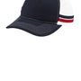 Port Authority Mens Adjustable Trucker Hat - Rich Navy Blue/Flame Red/White