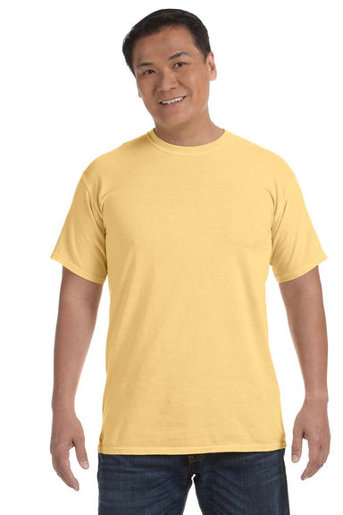 Comfort Colors C1717 Mens Short Sleeve Crewneck T-Shirt Butter Yellow Front