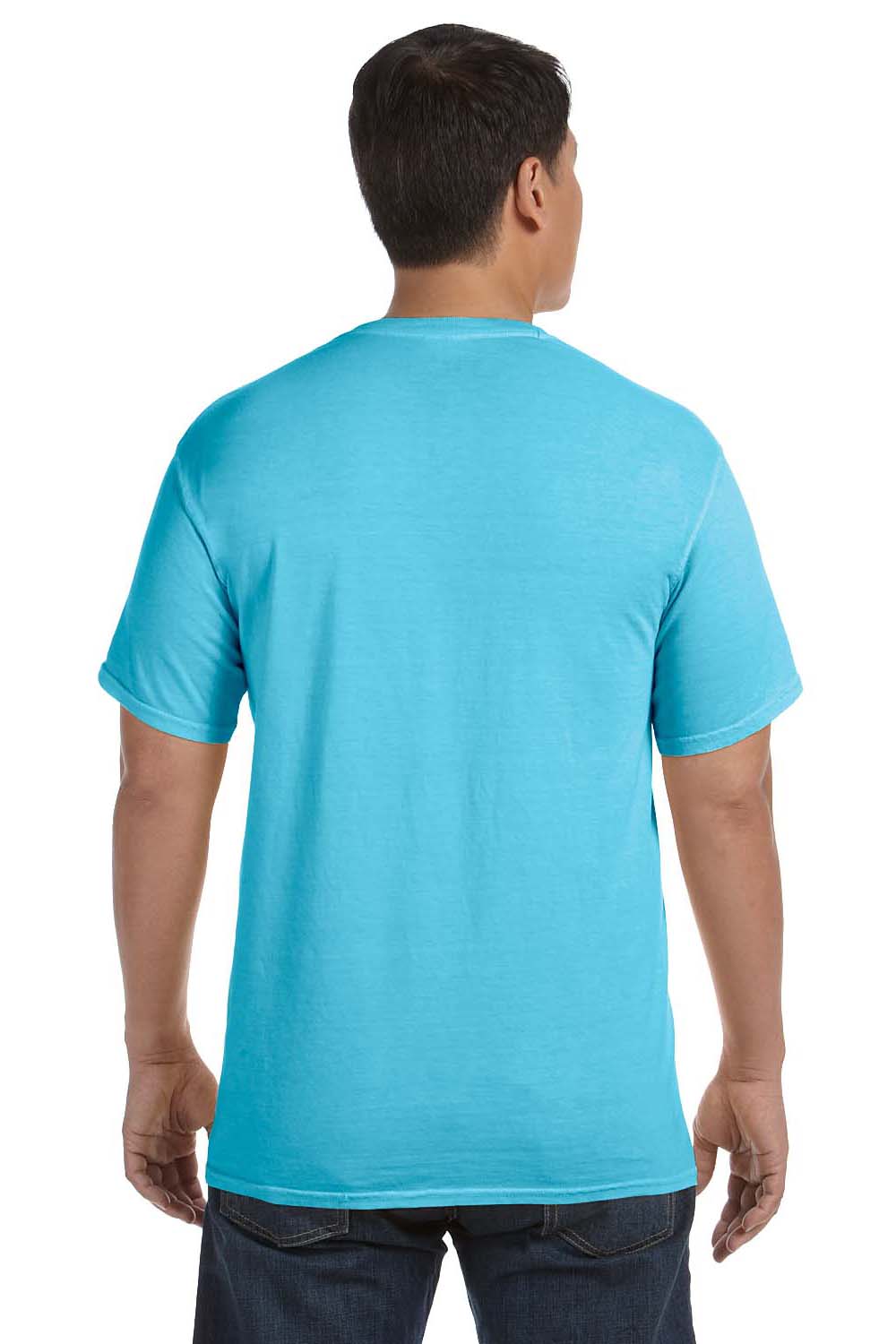 Comfort Colors C1717 Mens Short Sleeve Crewneck T-Shirt Lagoon Blue Back