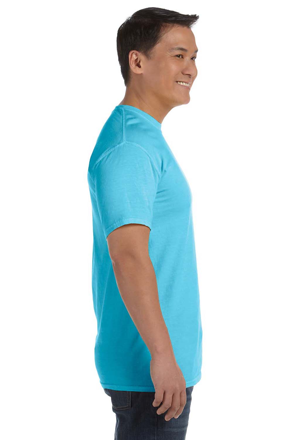Comfort Colors C1717 Mens Short Sleeve Crewneck T-Shirt Lagoon Blue Side