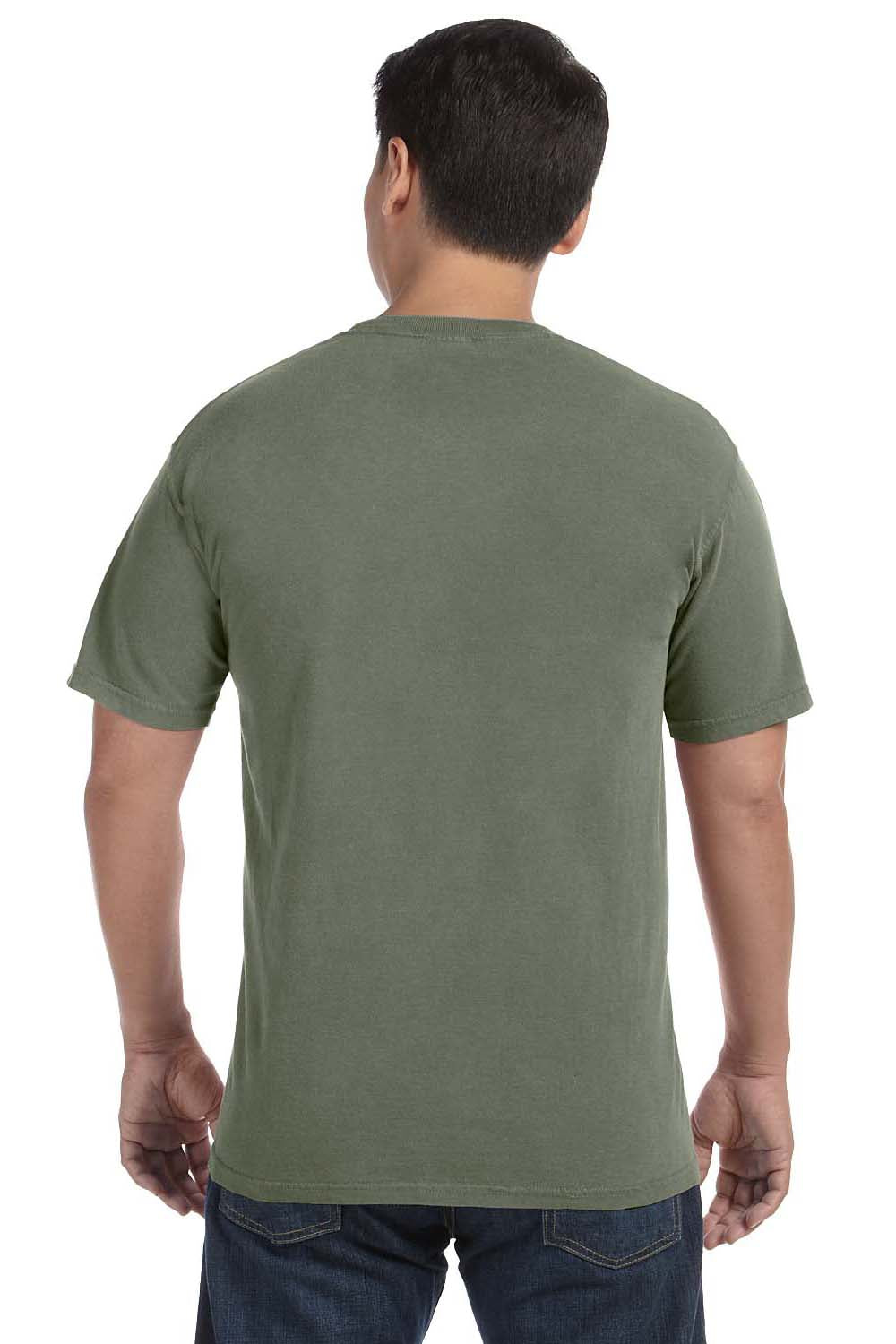 Comfort Colors C1717 Mens Short Sleeve Crewneck T-Shirt Sage Green Back