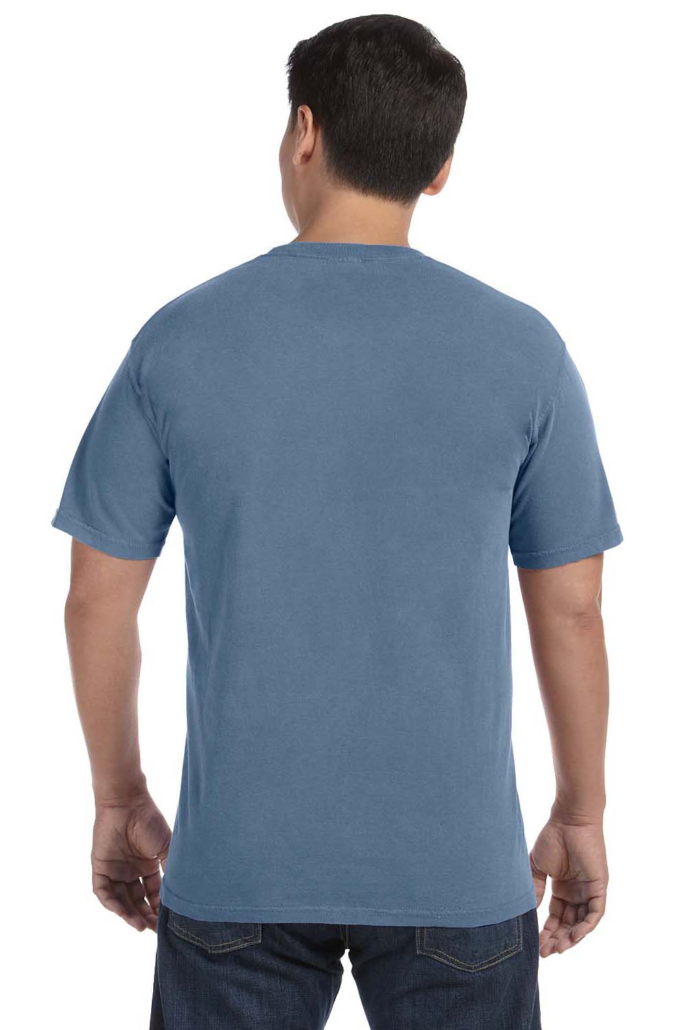 Comfort Colors C1717 Mens Short Sleeve Crewneck T-Shirt Blue Jean Back
