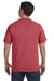 Comfort Colors C1717 Mens Short Sleeve Crewneck T-Shirt Crimson Red Back