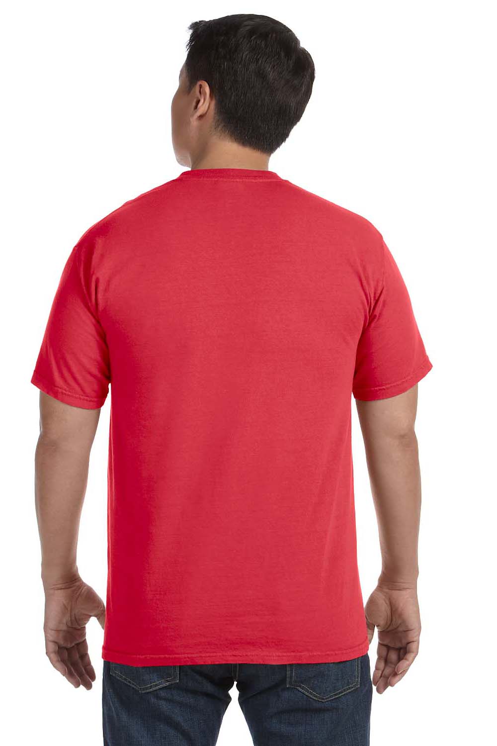 Comfort Colors C1717 Mens Short Sleeve Crewneck T-Shirt Paprika Red Back